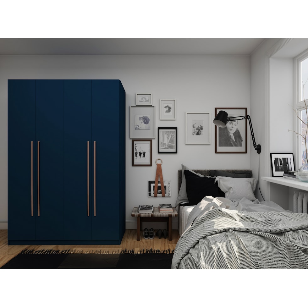 francis blue wardrobe   