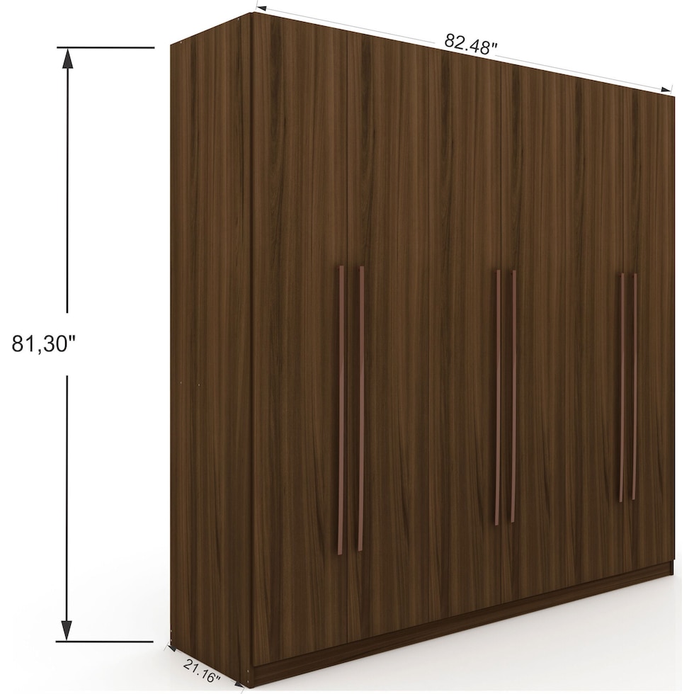 francis dark brown wardrobe   