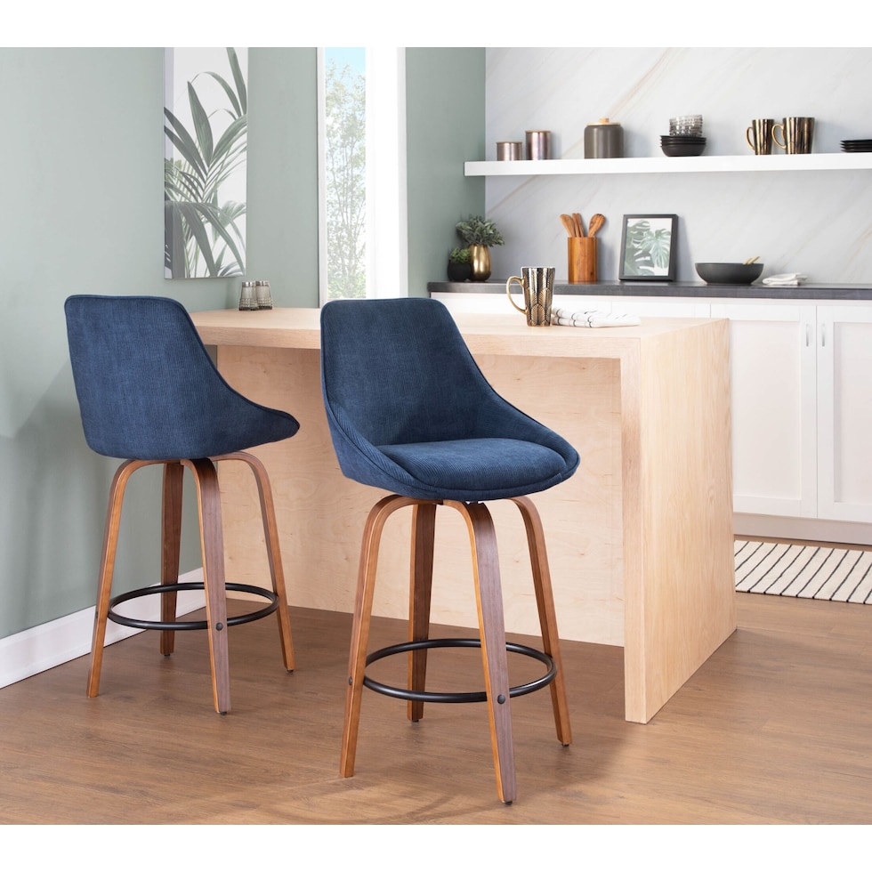 fraser blue counter height stool   