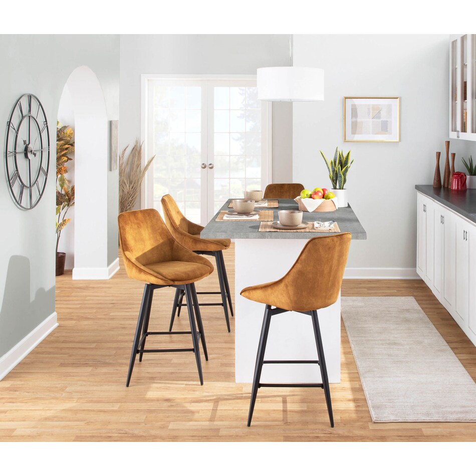 Fraser Set of 2 CounterHeight Stools Yellow Value City Furniture