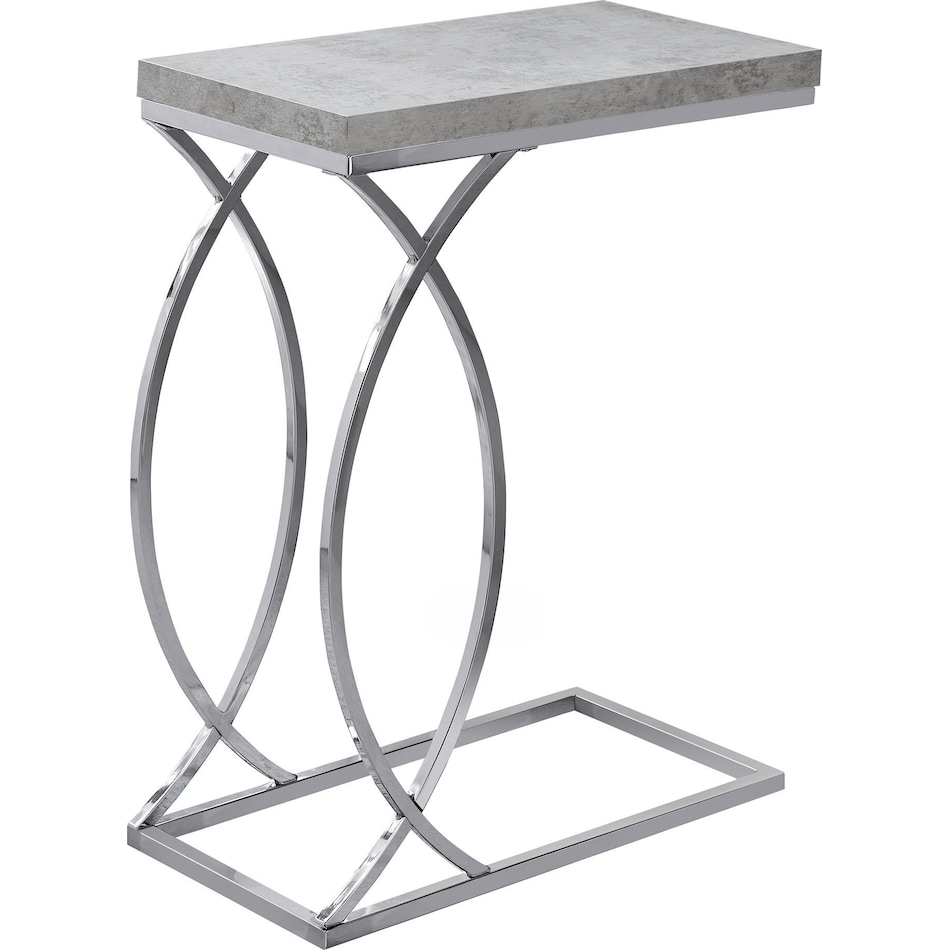freda gray chrome chairside table   