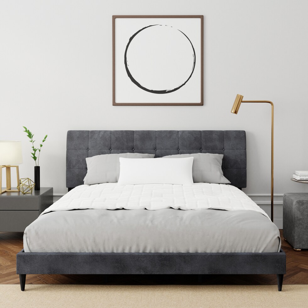 freddie gray king upholstered bed   