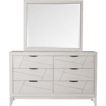 fresno white dresser & mirror   