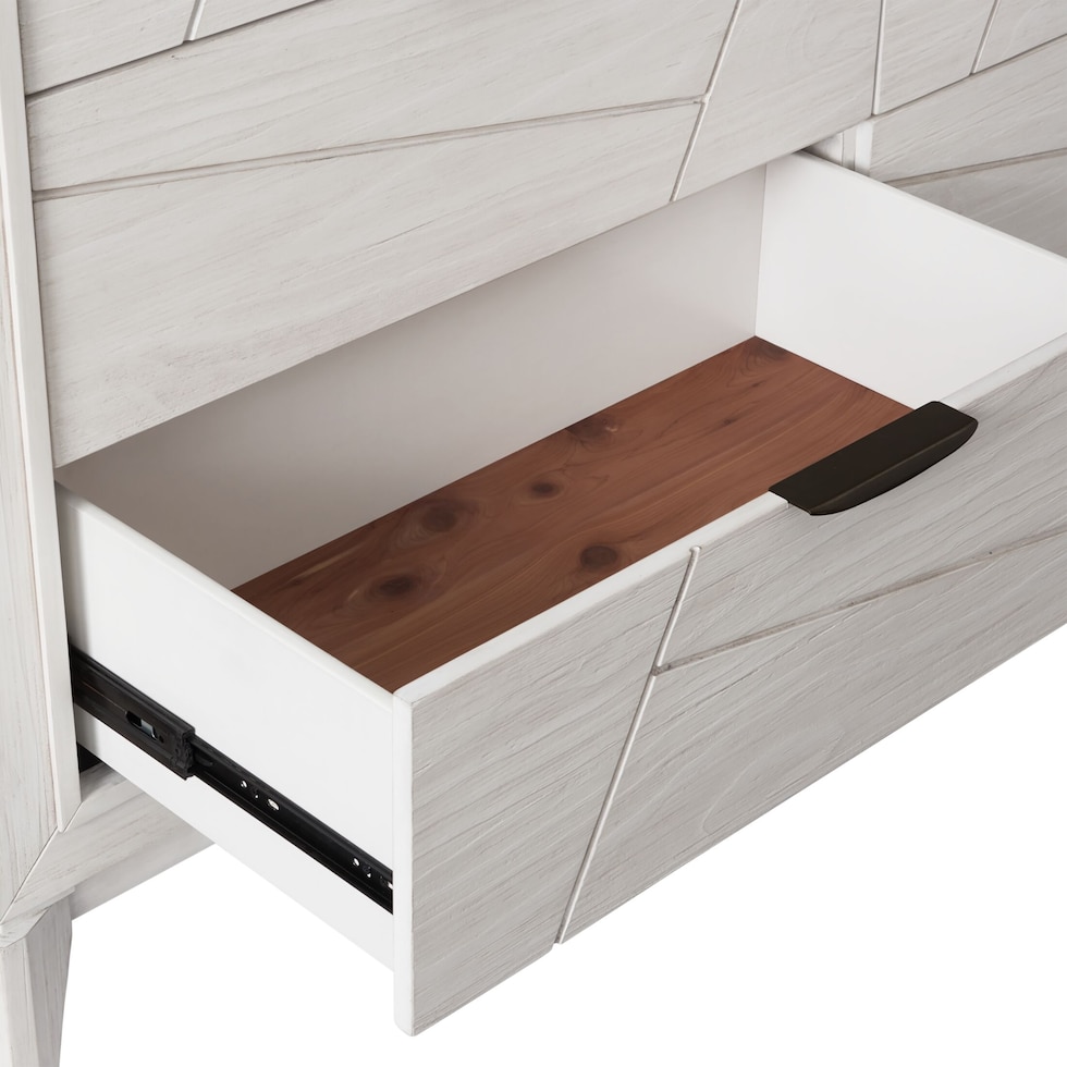 fresno white dresser & mirror   