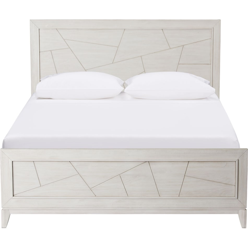fresno white king bed   