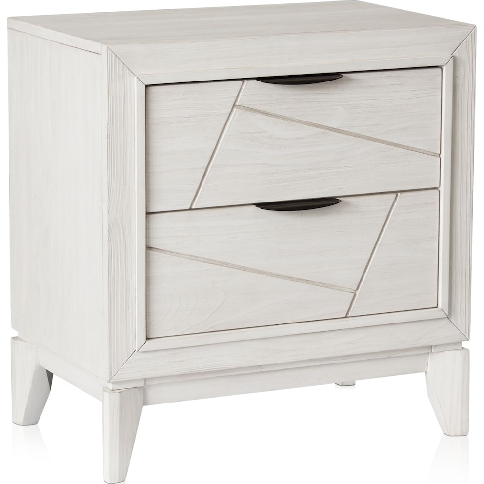 fresno white nightstand   