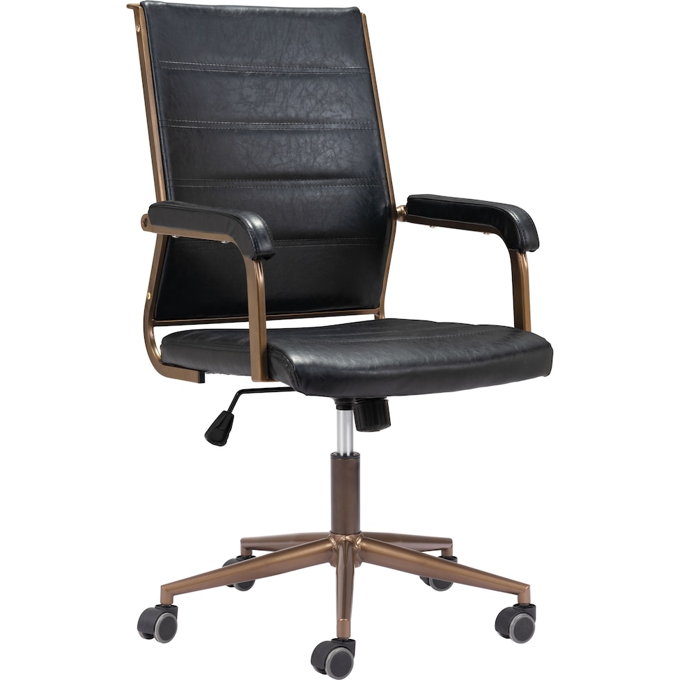 freya black office chair   