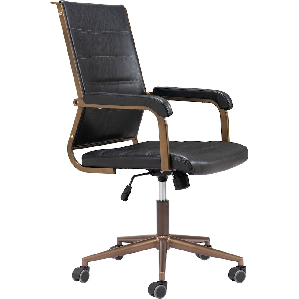 freya black office chair   