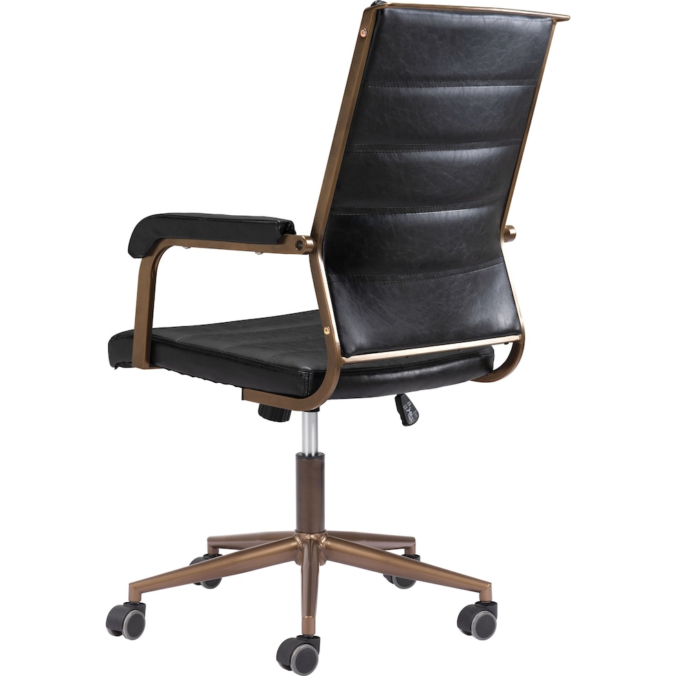 freya black office chair   