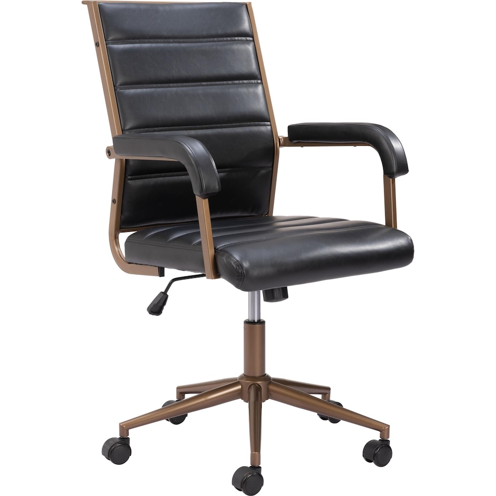 freya black office chair   