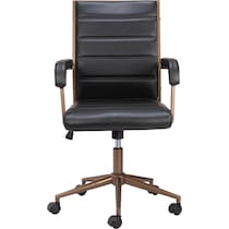 freya black office chair   