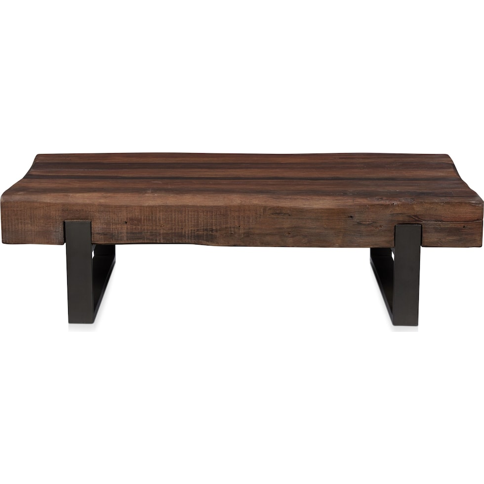 frisco occasional dark brown coffee table   