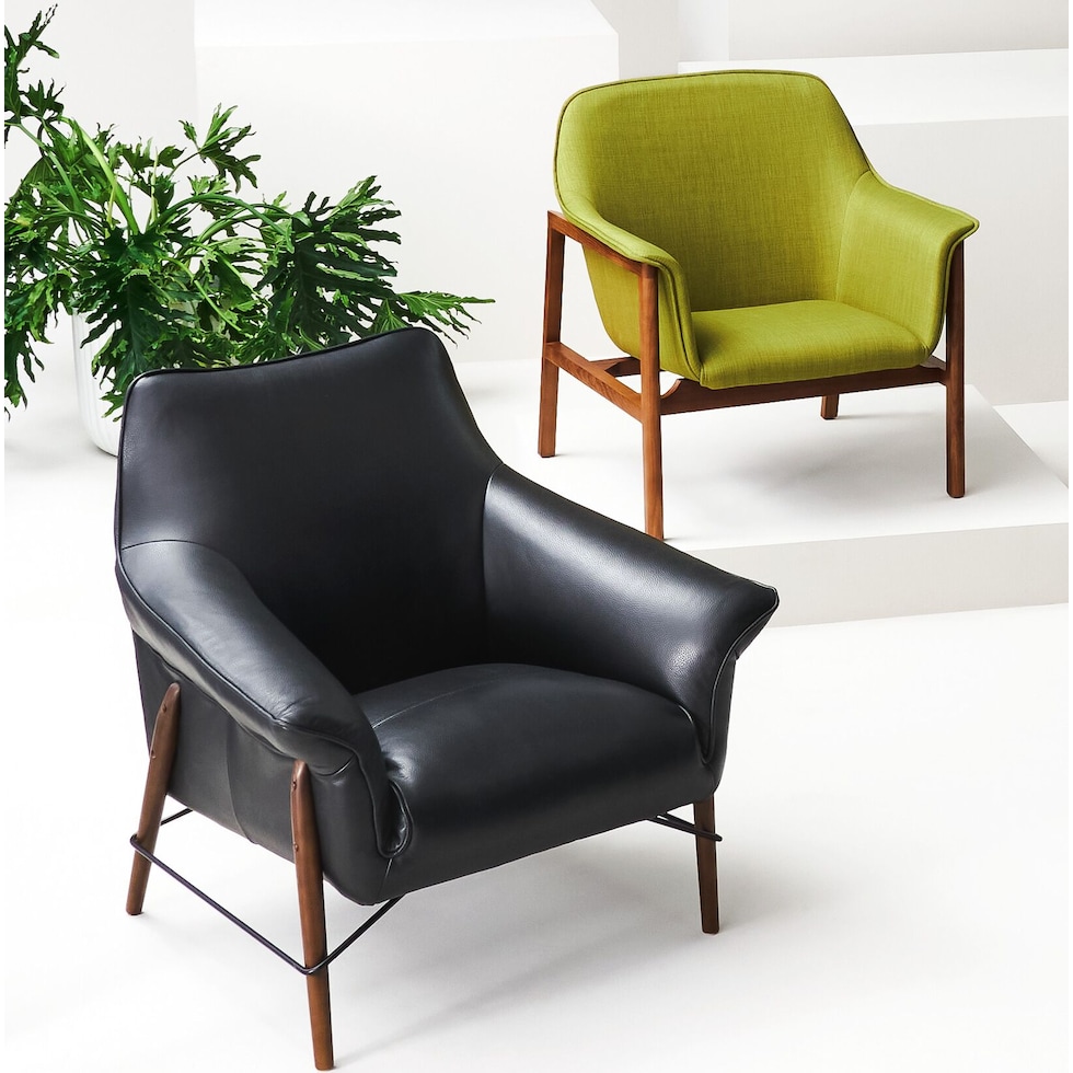 fritz black accent chair   