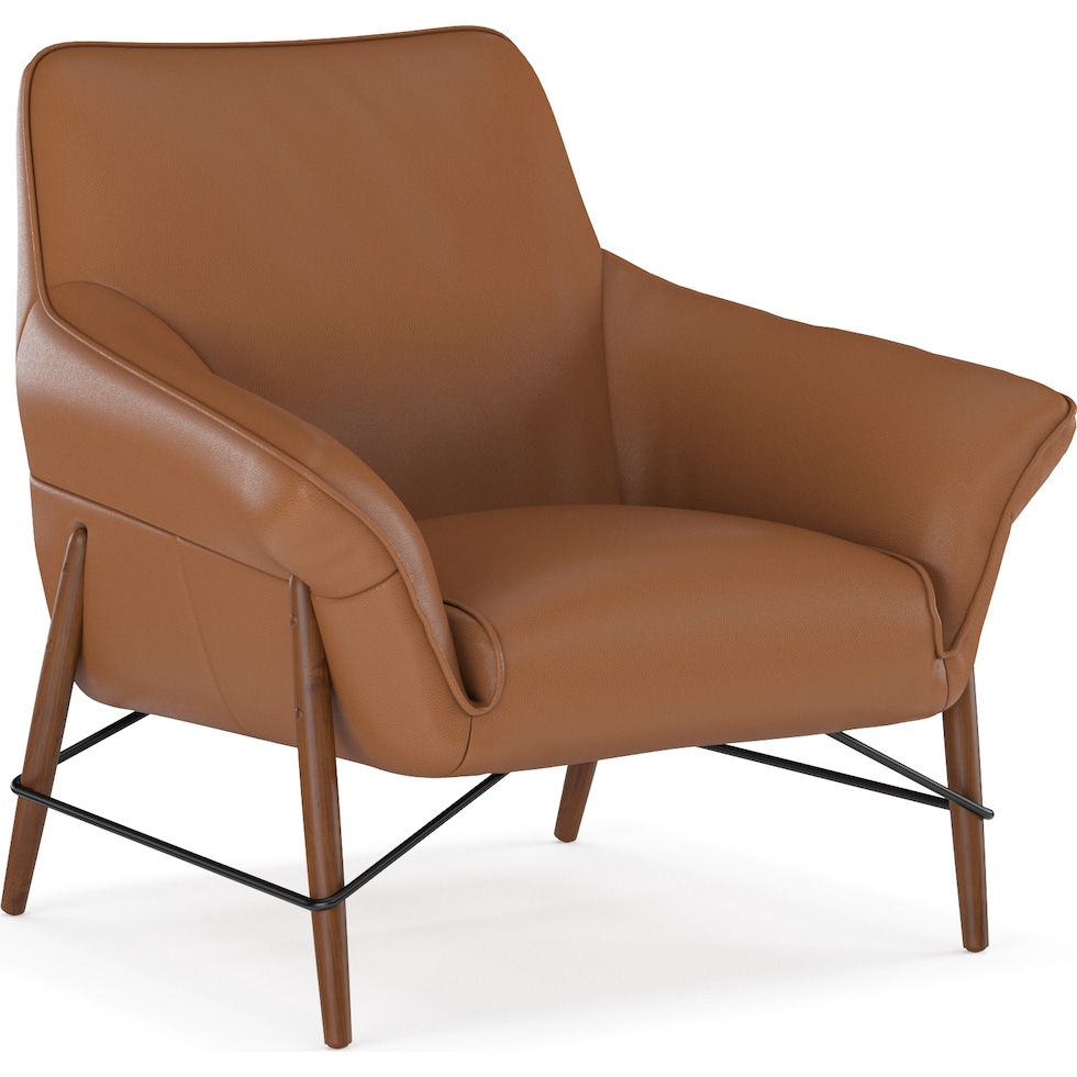 fritz light brown accent chair   