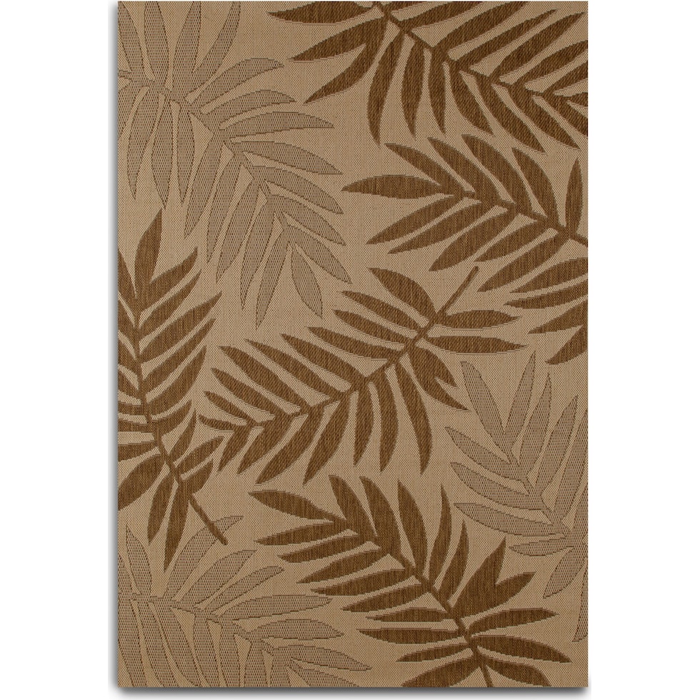 frond light brown outdoor area rug   