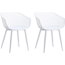 frontier white outdoor chair set   