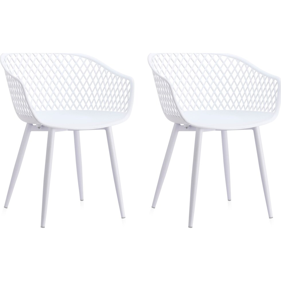 frontier white outdoor chair set   