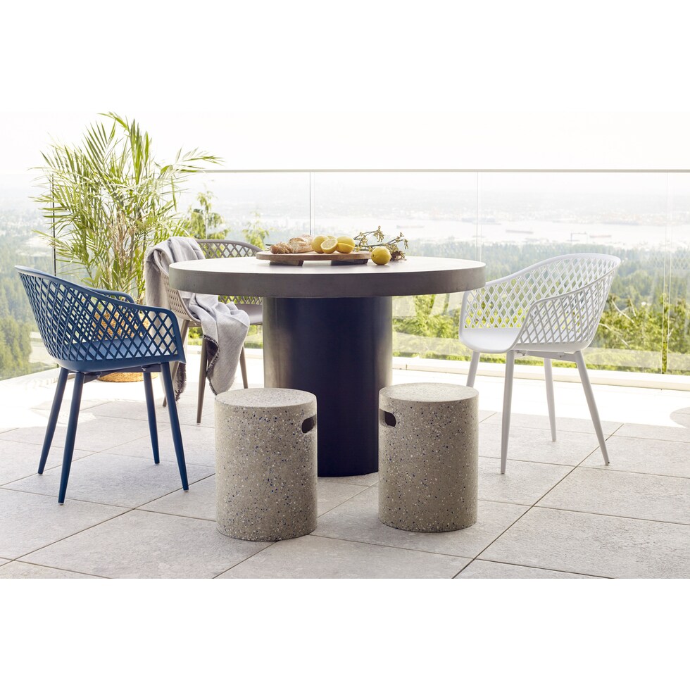 frontier white outdoor chair set   