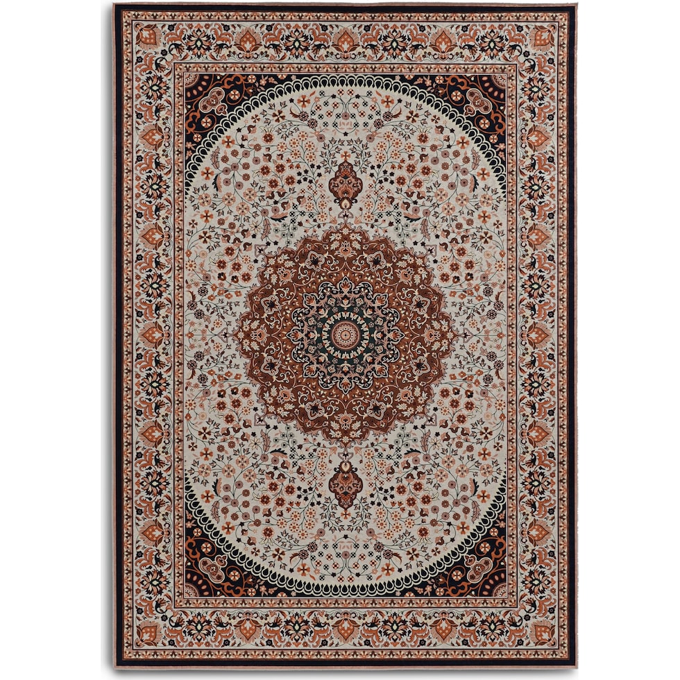 fuji cream copper area rug  x    