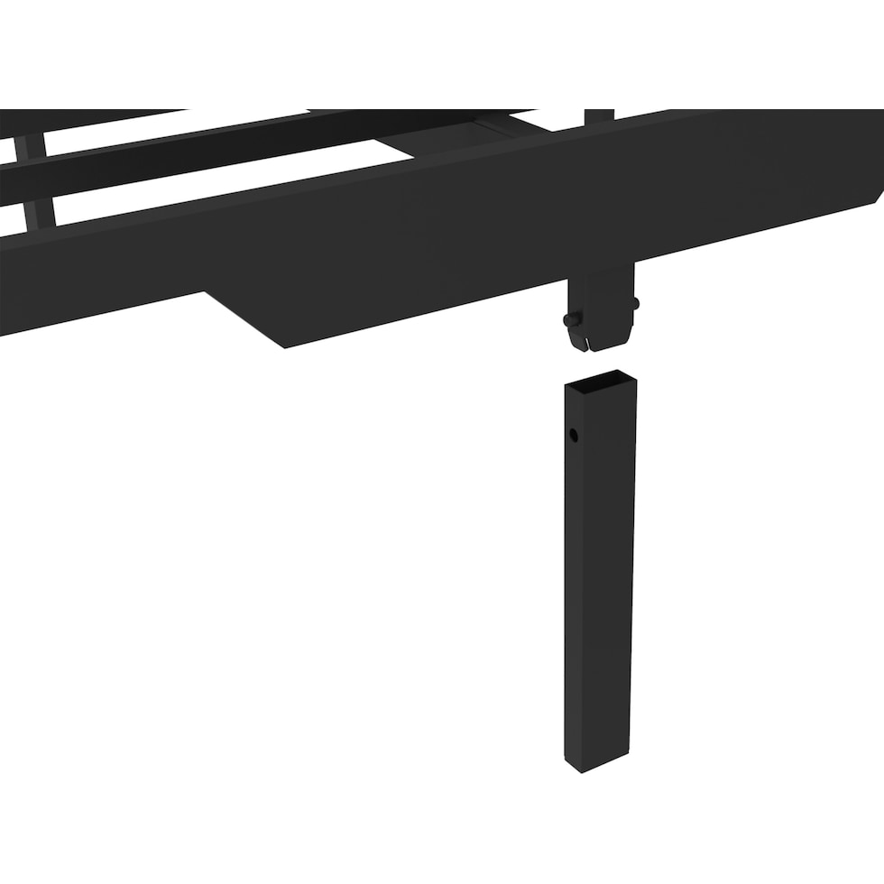 fundamental black queen bed frame   