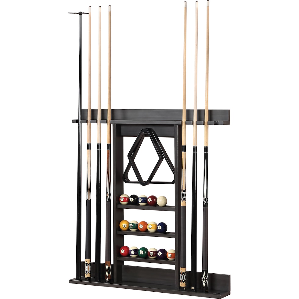 gable dark brown cue rack   