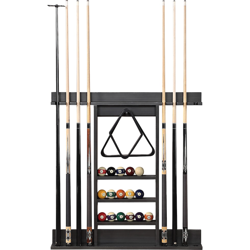 gable dark brown cue rack   