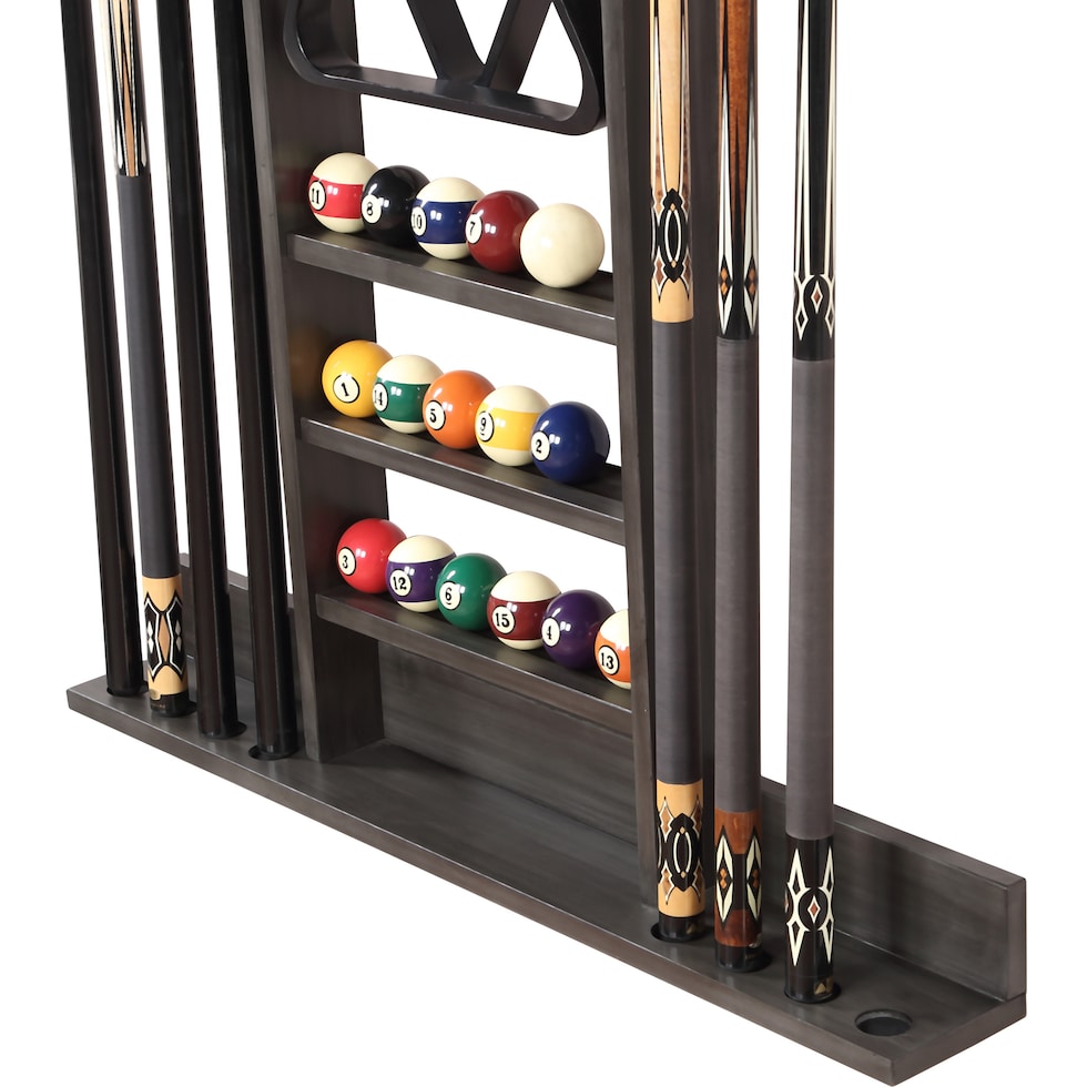 gable dark brown cue rack   