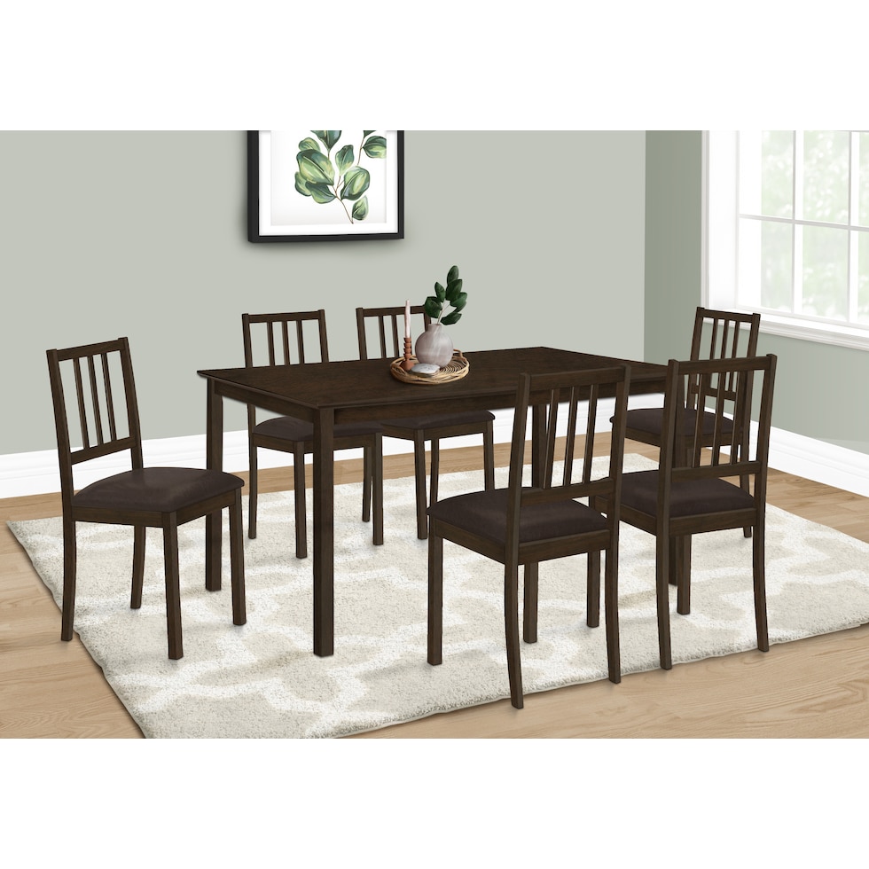 gail dark brown dining table   