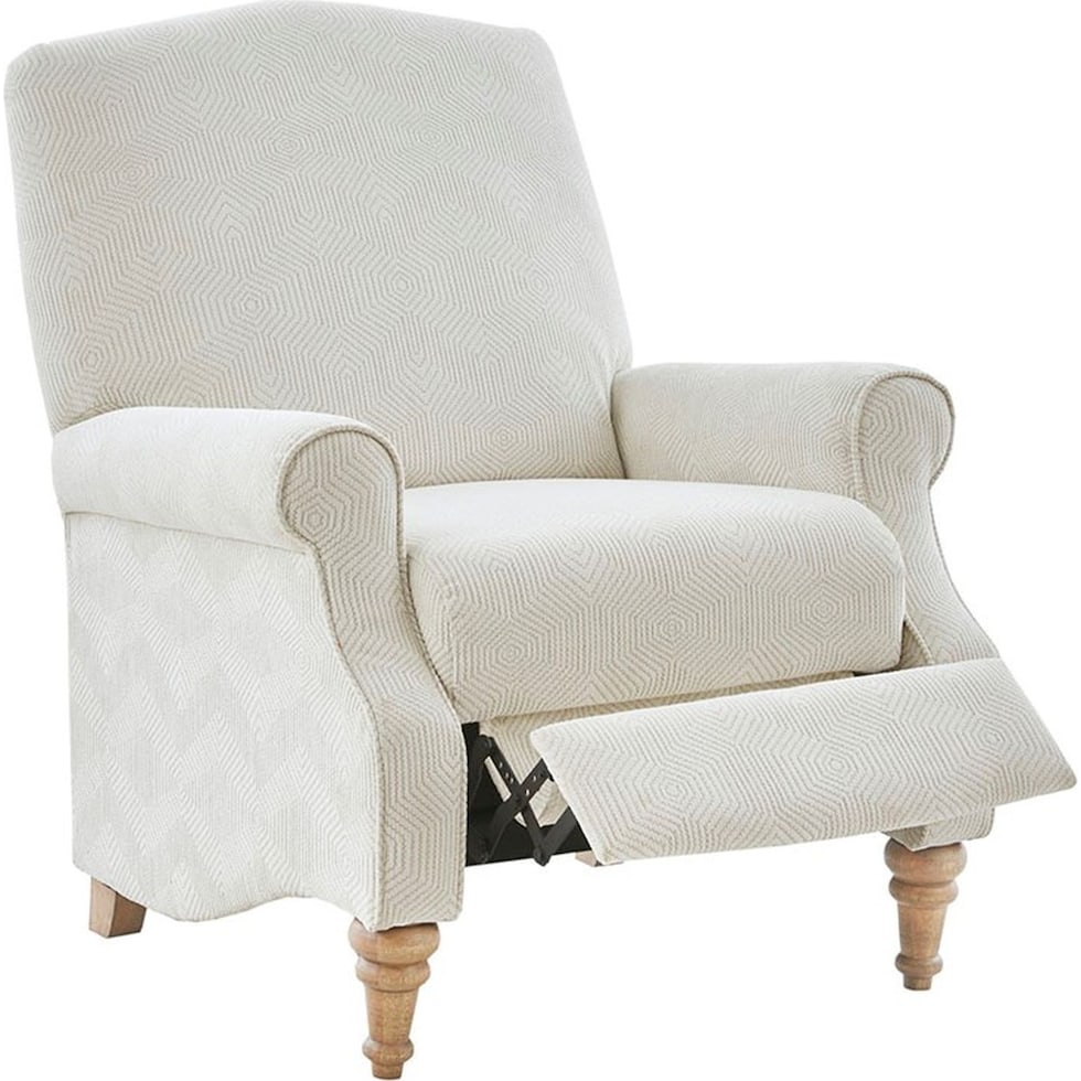 gaines white recliner   