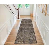 galactic dark brown area rug  x    