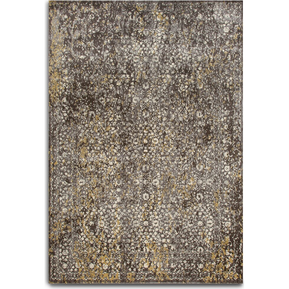 galactic dark brown area rug  x    