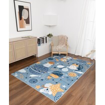 galaxy blue area rug  x    