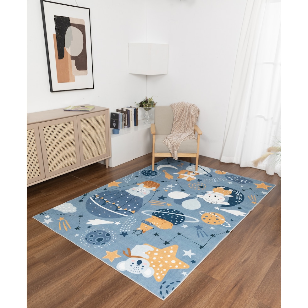 galaxy blue area rug  x    