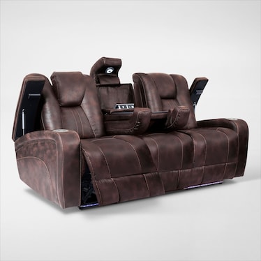 Galaxy Manual Reclining Loveseat with USB Charging