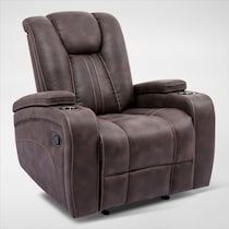 galaxy dark brown recliner   