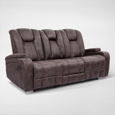 Galaxy Manual Reclining Sofa with Drop-Down Table