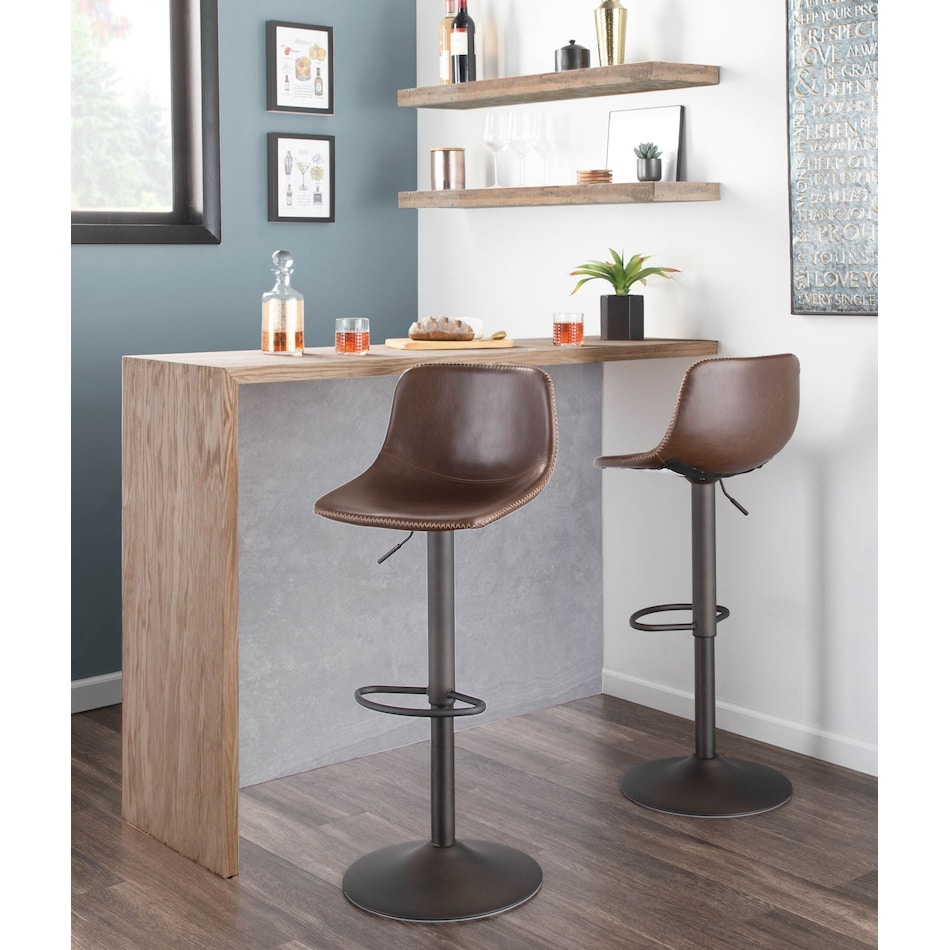 gale dark brown bar stool   