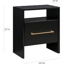 galen black nightstand   