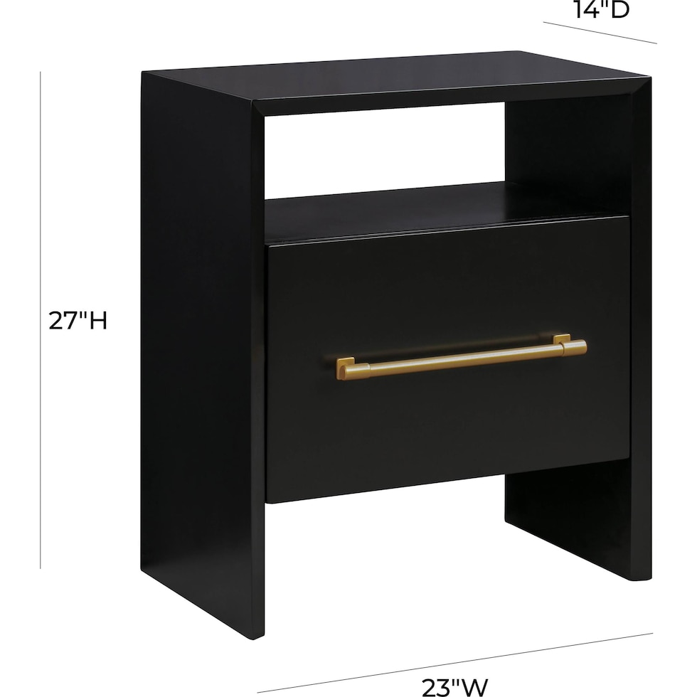galen black nightstand   