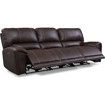 gallant dark brown  pc power reclining sofa   