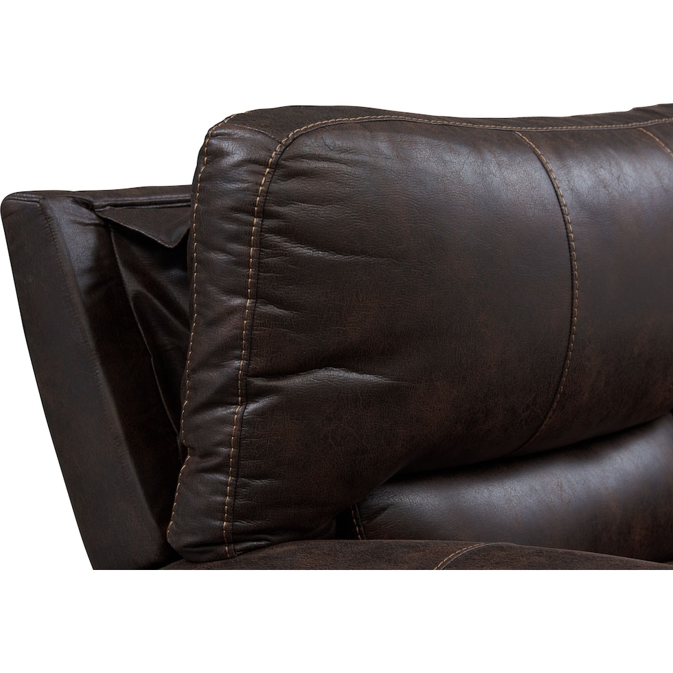 gallant dark brown  pc power reclining sofa   