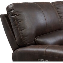 gallant dark brown  pc power reclining sectional   