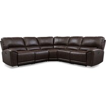 gallant dark brown  pc reclining sectional   