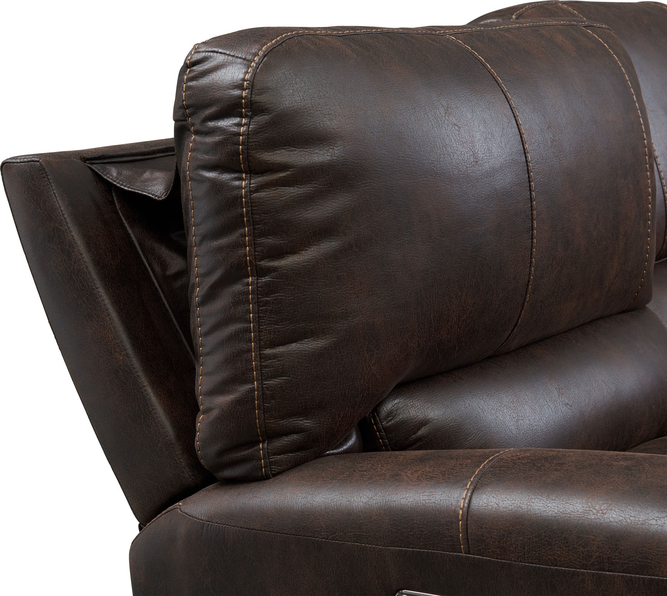 Gallant 6 Piece Dual Power Reclining Sectional with 3 Reclining Seats Chocolate Value City Furniture