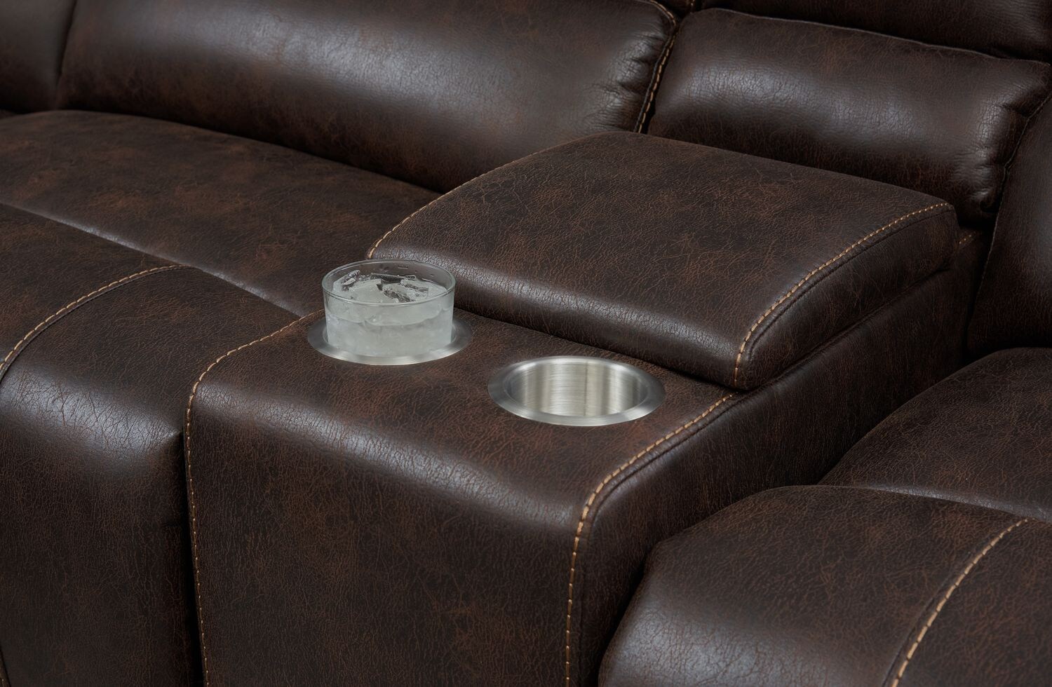 Gallant 6 Piece Dual Power Reclining Sectional with 3 Reclining Seats Chocolate Value City Furniture
