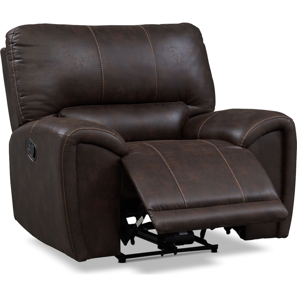 gallant dark brown manual recliner   