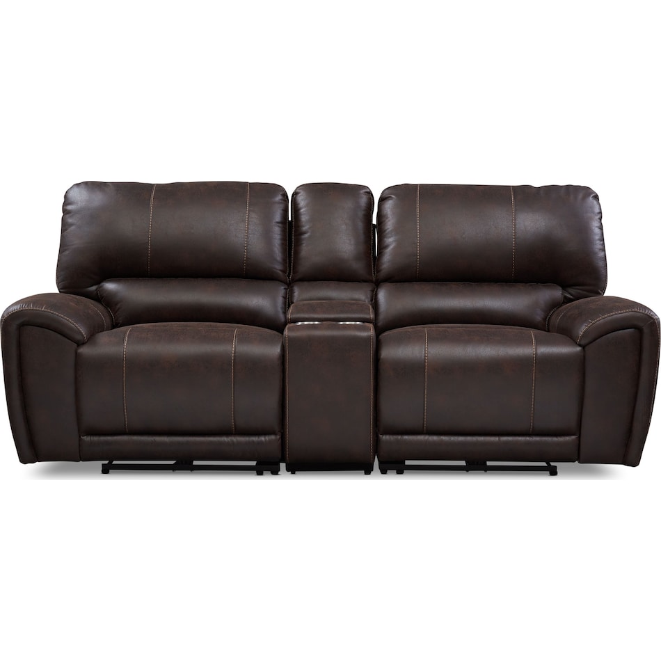 gallant dark brown manual reclining sofa   