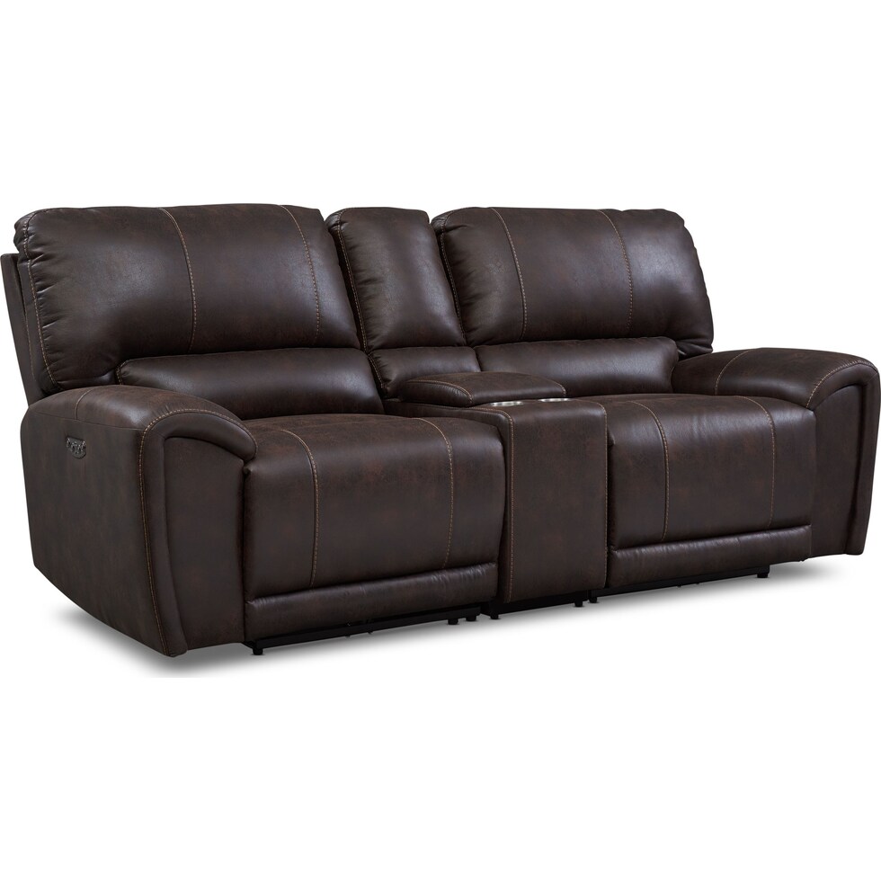 gallant dark brown power reclining sofa   