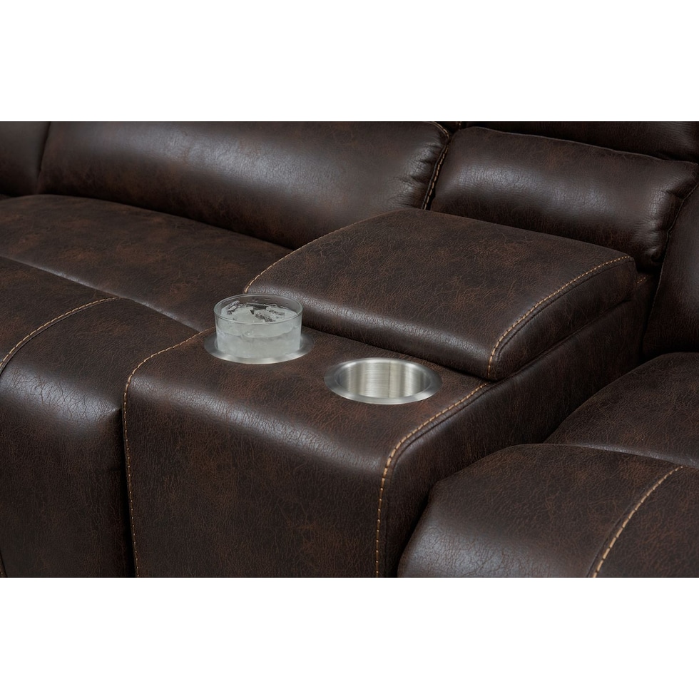 gallant dark brown power reclining sofa   