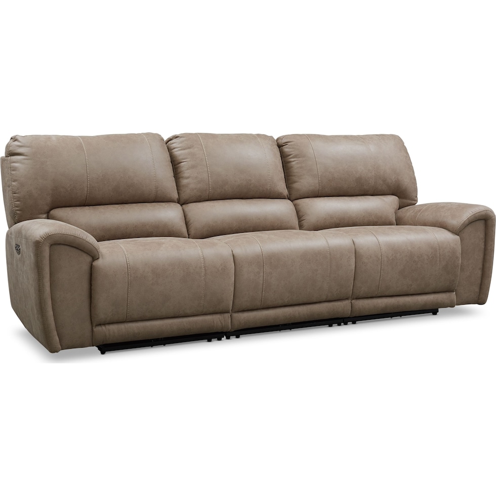 gallant light brown  pc power reclining sofa   